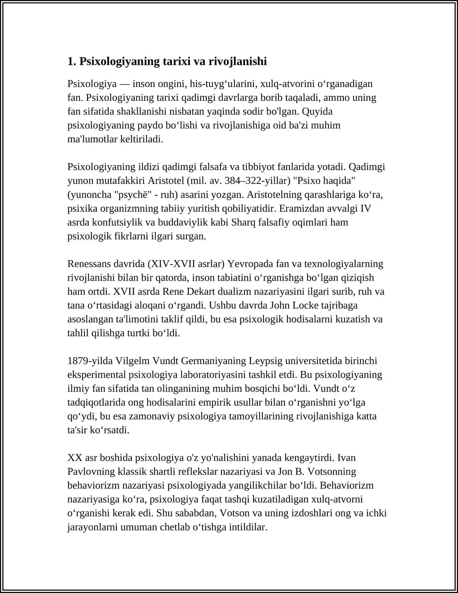 PSIXOLOGIYANING FAN SIFATIDA SHAKLLANISHI 3