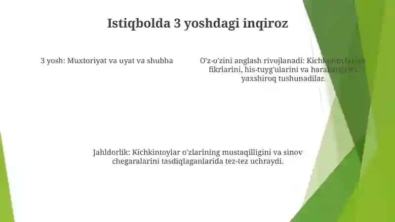 Eriksonning psixo-ijtimoiy rivojlanish nazariyasi 3