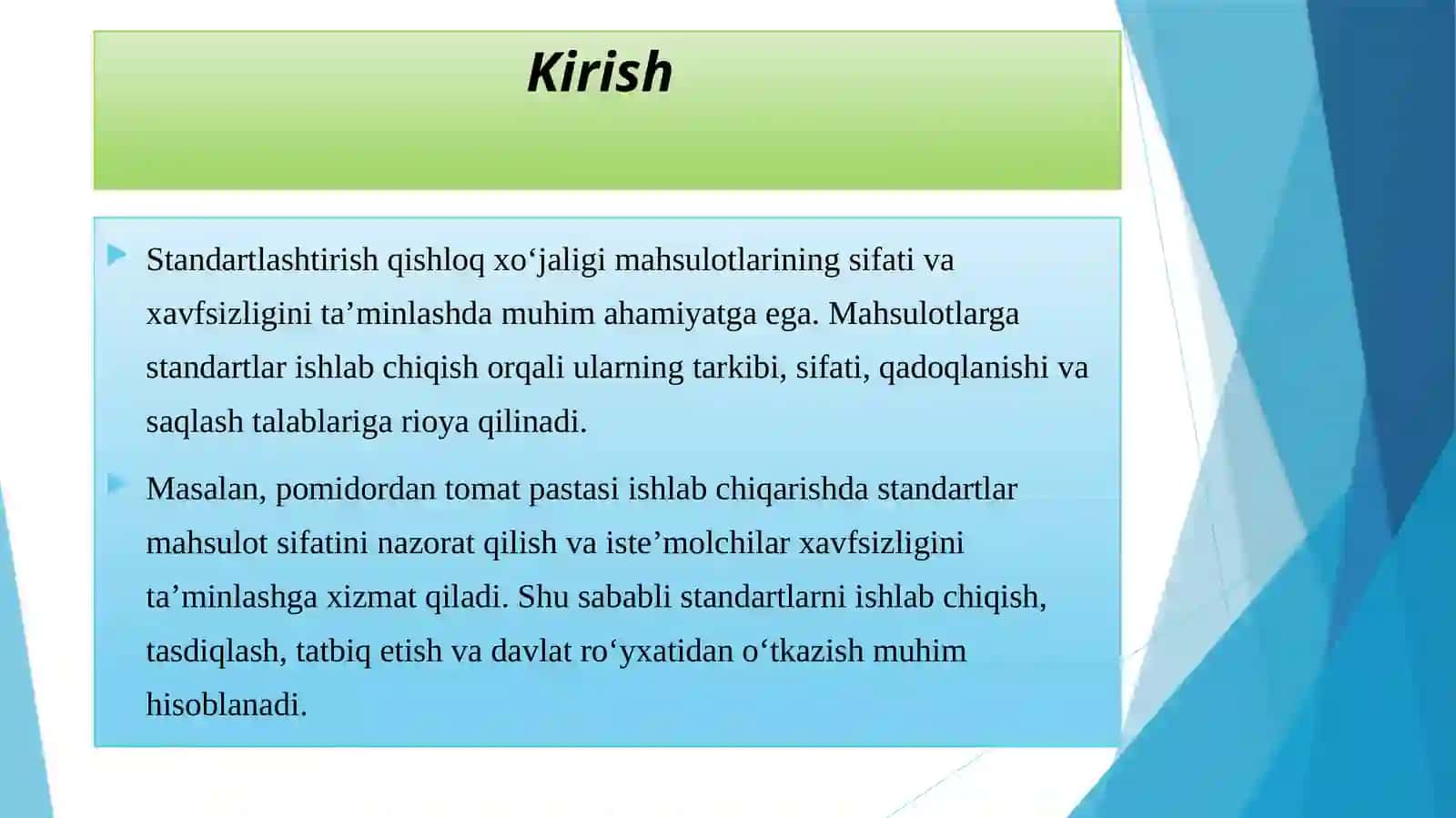 Standartlarniishlabchiqish, tasdiqlatish, vatatbiqetish qoidalari va standartlarni davlat roʻyxatidan oʻtkazish 3