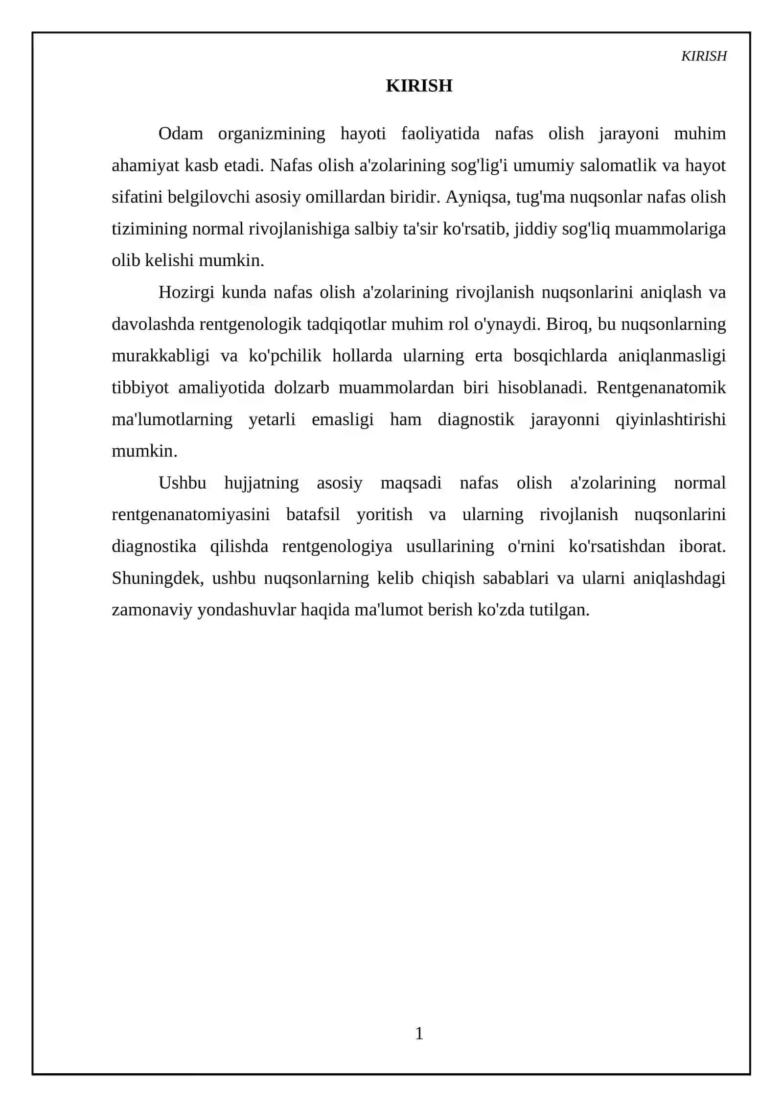 Nafas olish jarayoni buzilishlarining rentgenologik diagnostikasi 3