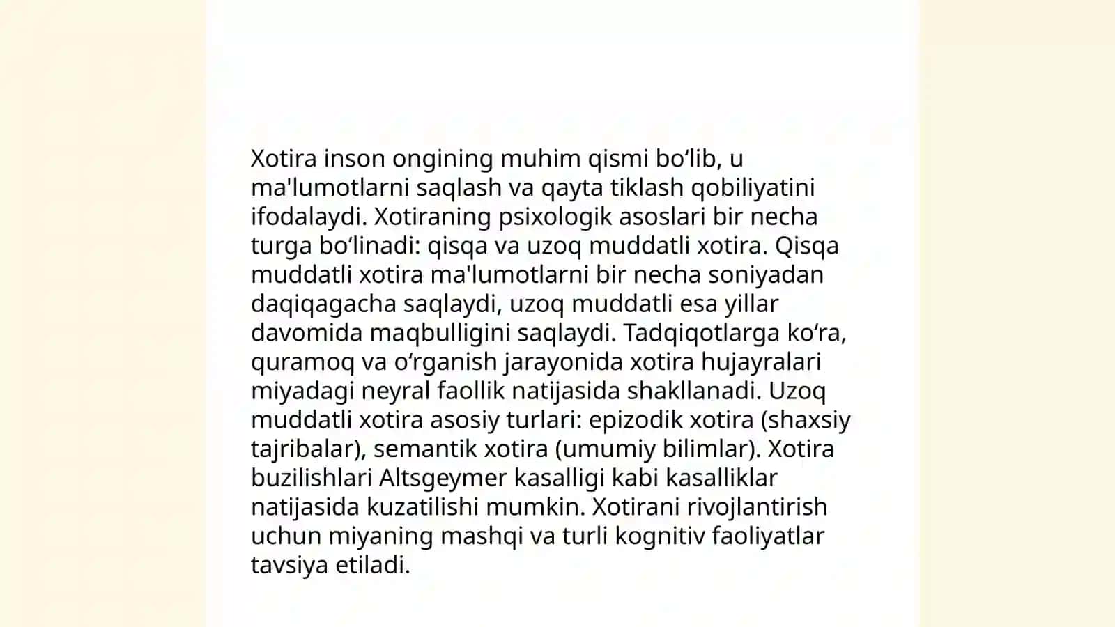 Xotira haqida 3