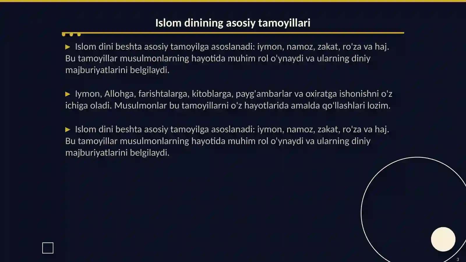 Islom Ta'limoti va Aqidaviy Yo'nalishlari 3
