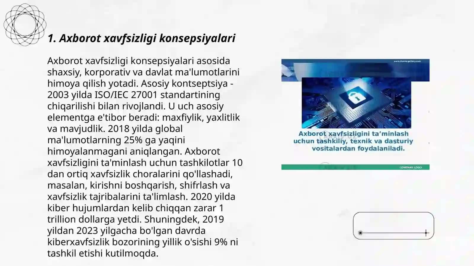 Tibbiyot tizimlarining axborot xavfsizligini taʼminlash asoslari 3