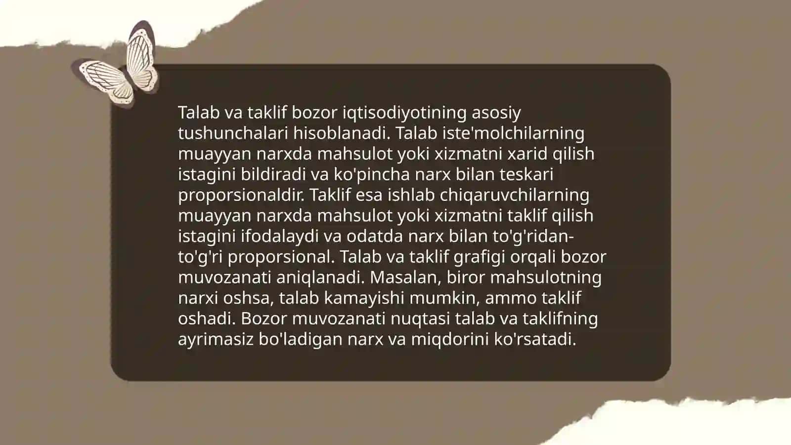 Talab va taklif nazariyasi 3
