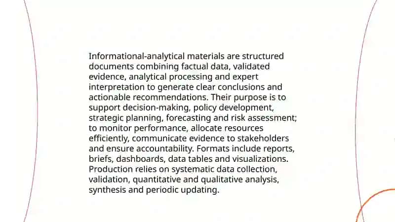 Working with informational-analytical materials 3