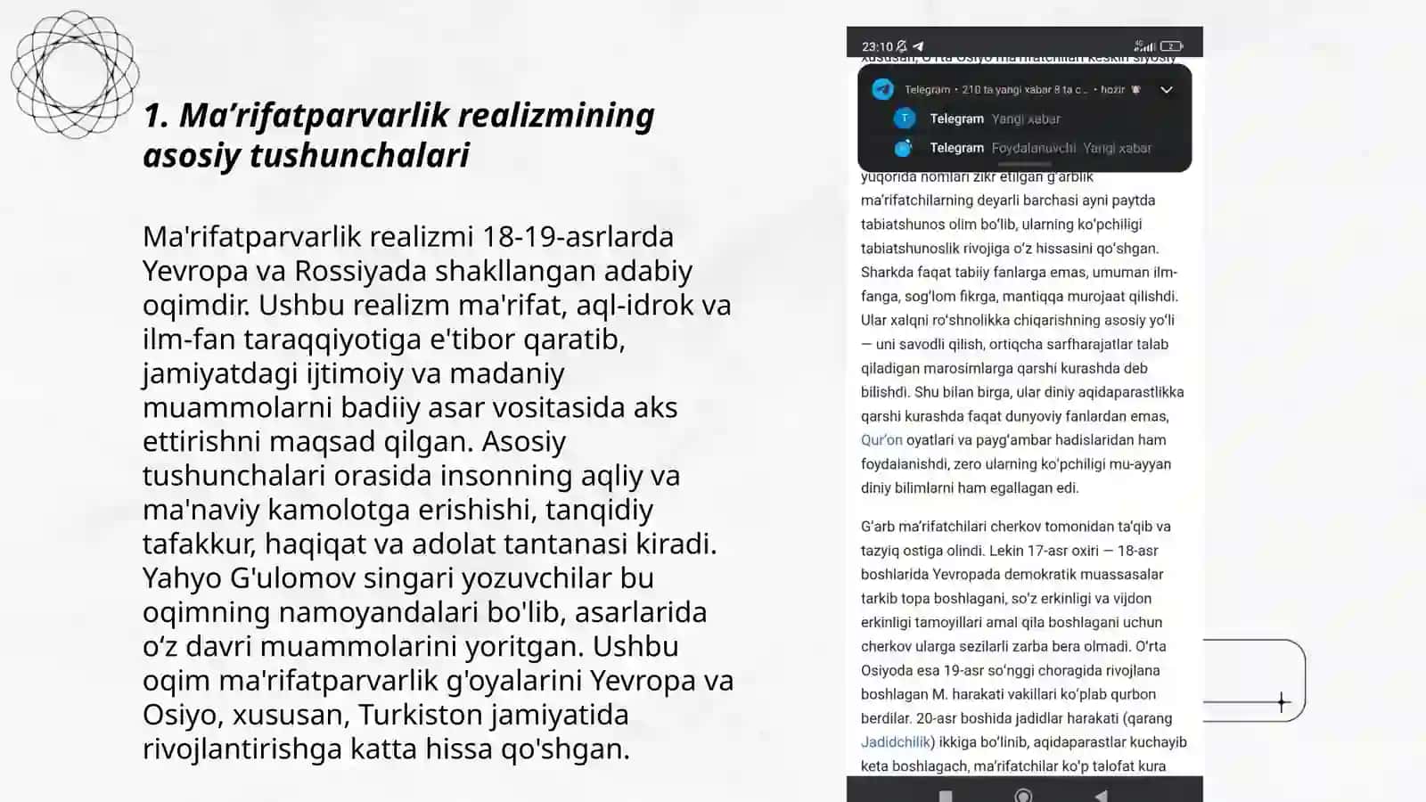 Maʼrifatparvarlik realzmi 3