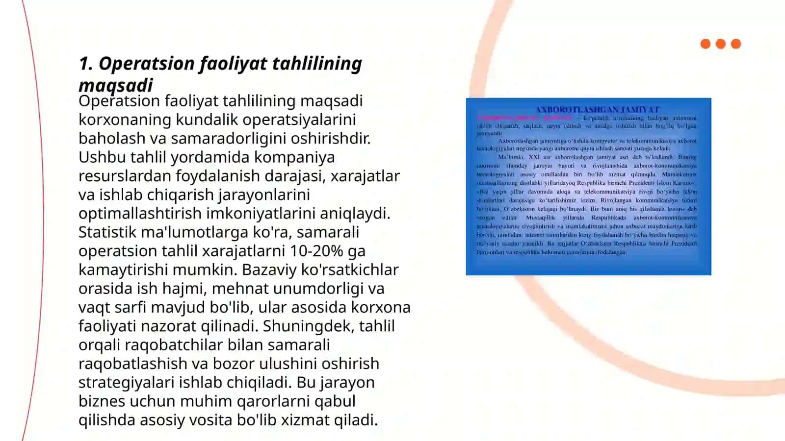 Operatsion faoliyat tahlilning mazmuni va ahamiyatli vazifalari 3