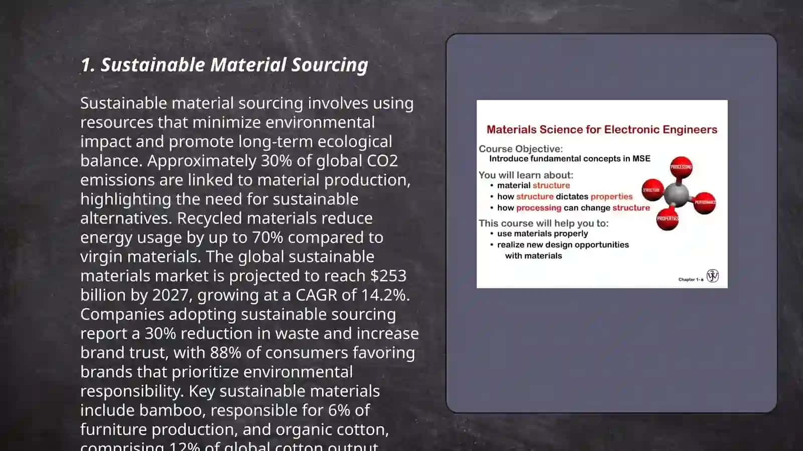 Materials and resources in professional presentation 3