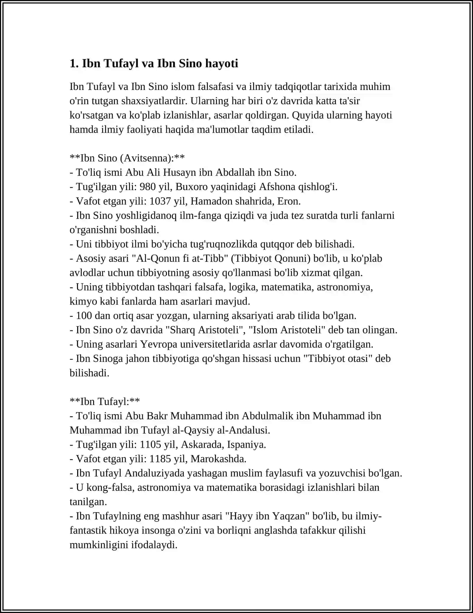 IBN TUFAYL VA IBN SINONING “XAY IBN YAKZON O‘G‘LI” RISOLASI 3