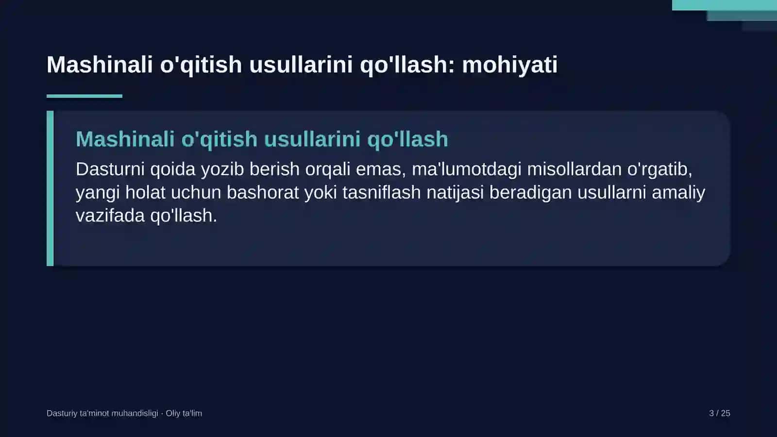 Auditorlik tashkilotlarida mashinali o'qitish usullarini qo'llash 3