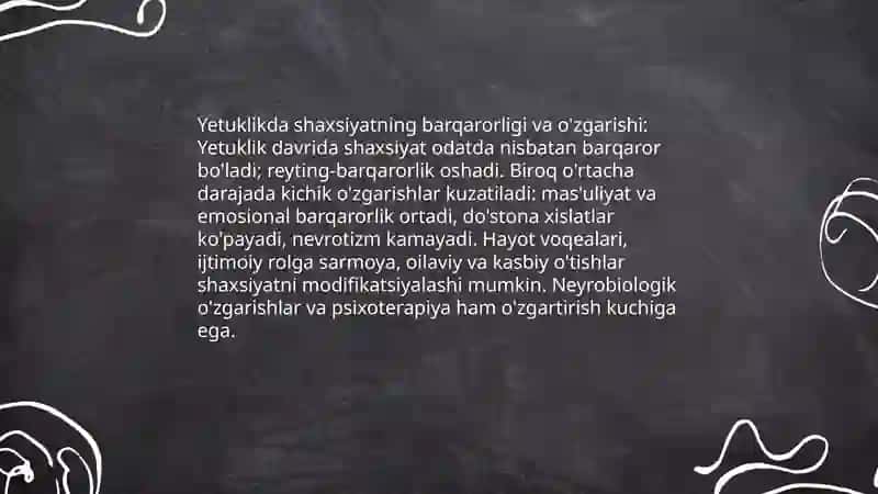 Yetuklik davrining psixologik xususiyatlari 3