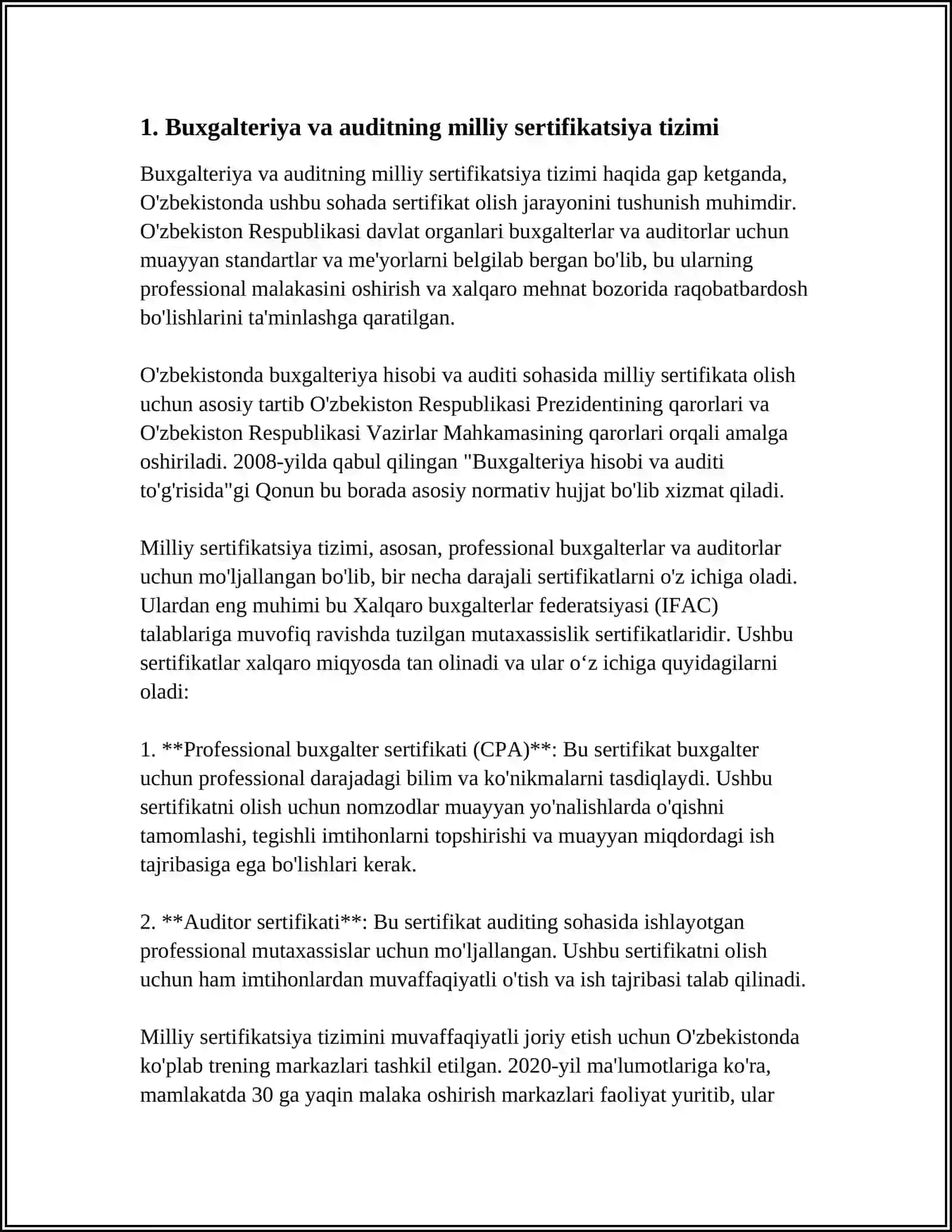 BUXGALTERIYALARNI MILLIY VA XALQARO SERFIKATLASH TIZIMI 3