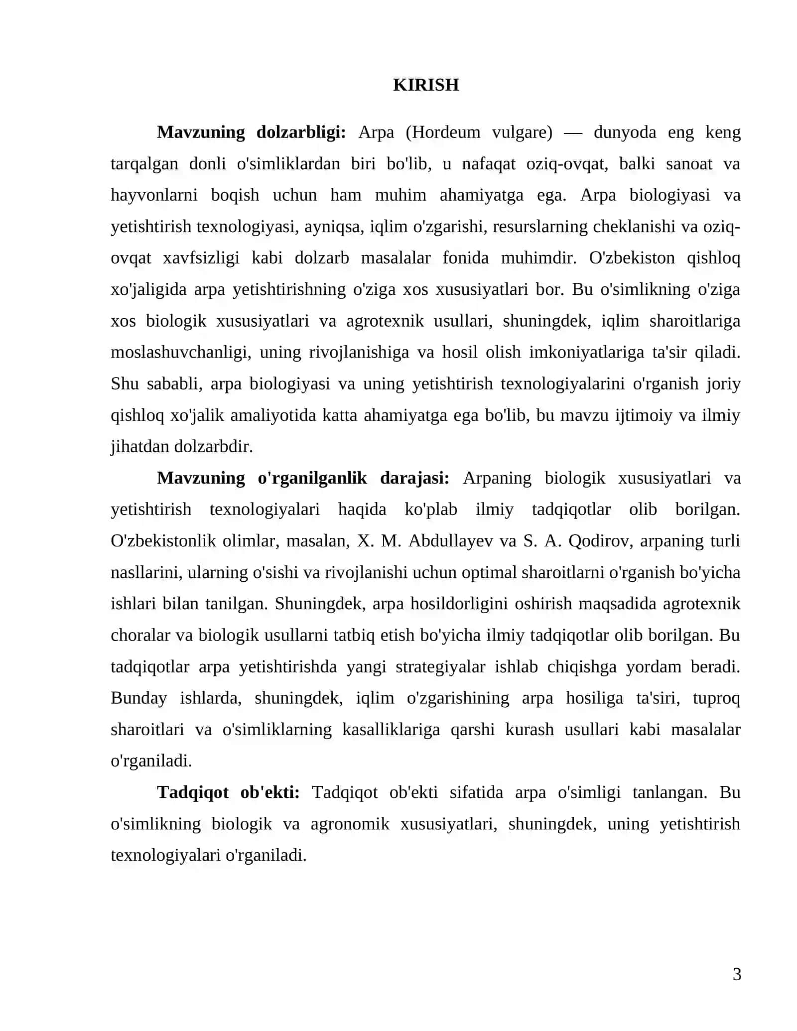 Arpa biologiyasi va yetishtirish texnologiyasi 3