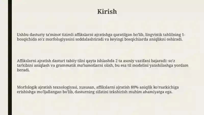 Sintaktik Affikslarni Ajratish Algoritmi 3
