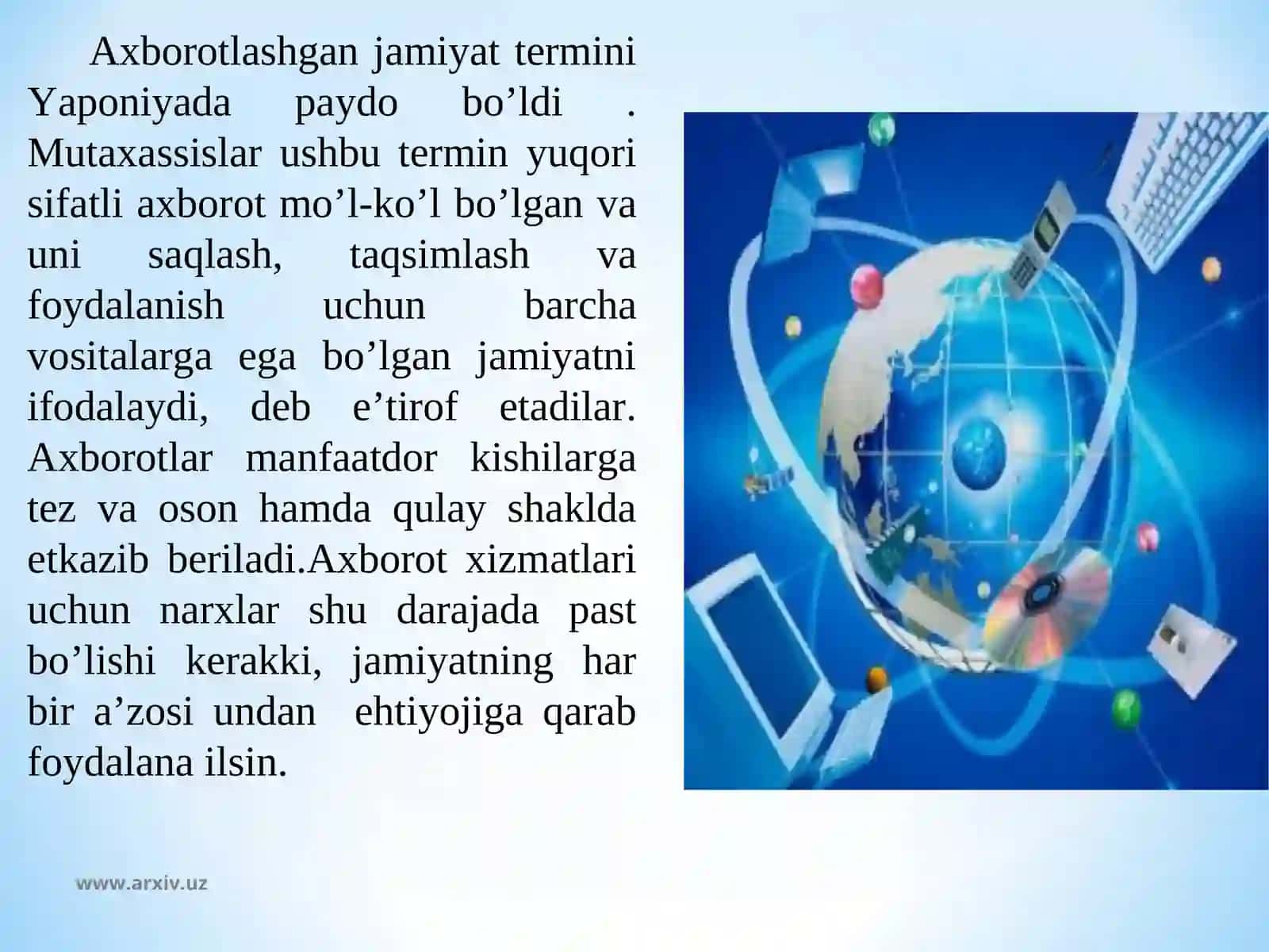AXBOROTLASHGAN JAMIYAT VA UNING ISTIQBOLLARI. 3