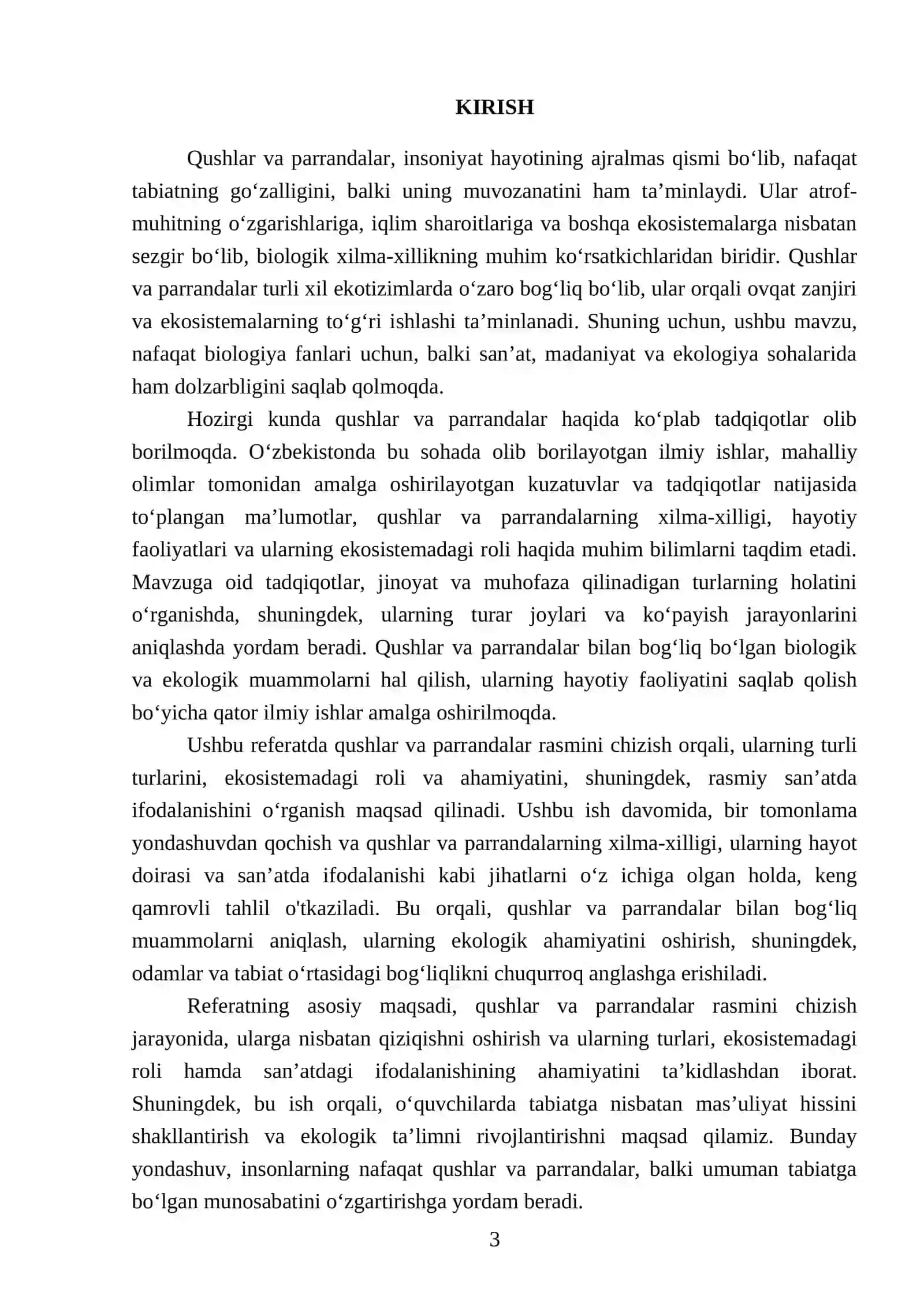 Qushlar va parrandalar rasmini chizamiz 3