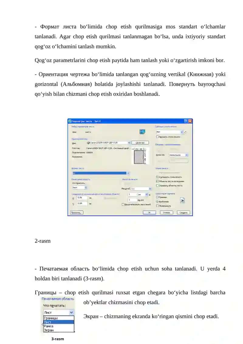 AutoCAD dasturi 3
