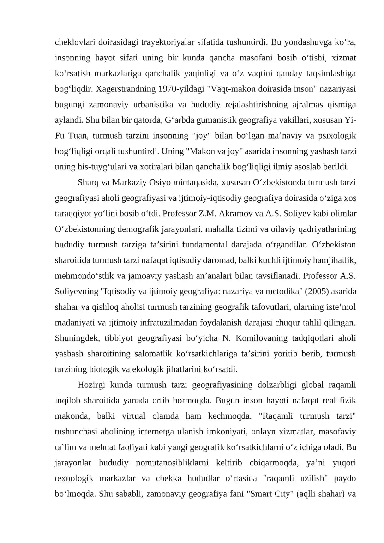 Turmush tarzi geografiyasi bilan bog‘liq tadqiqotlar 3