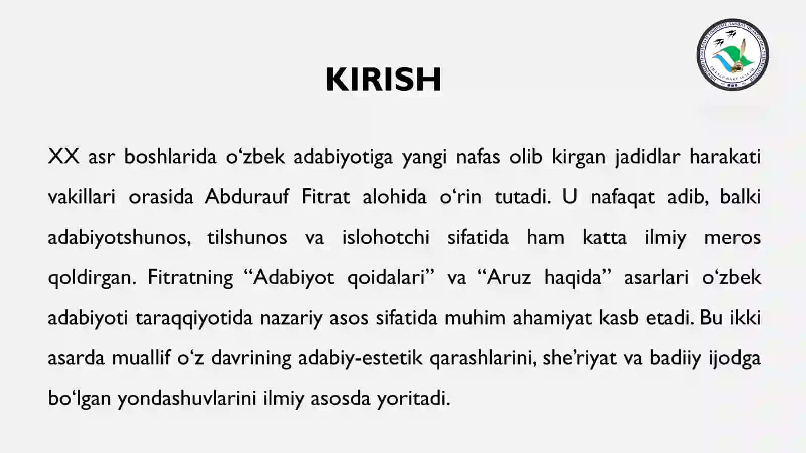 Abdurauf Fitratning "Adabiyot Qoidalari" va "Aruz Haqida" Asarlari Tahlili 3