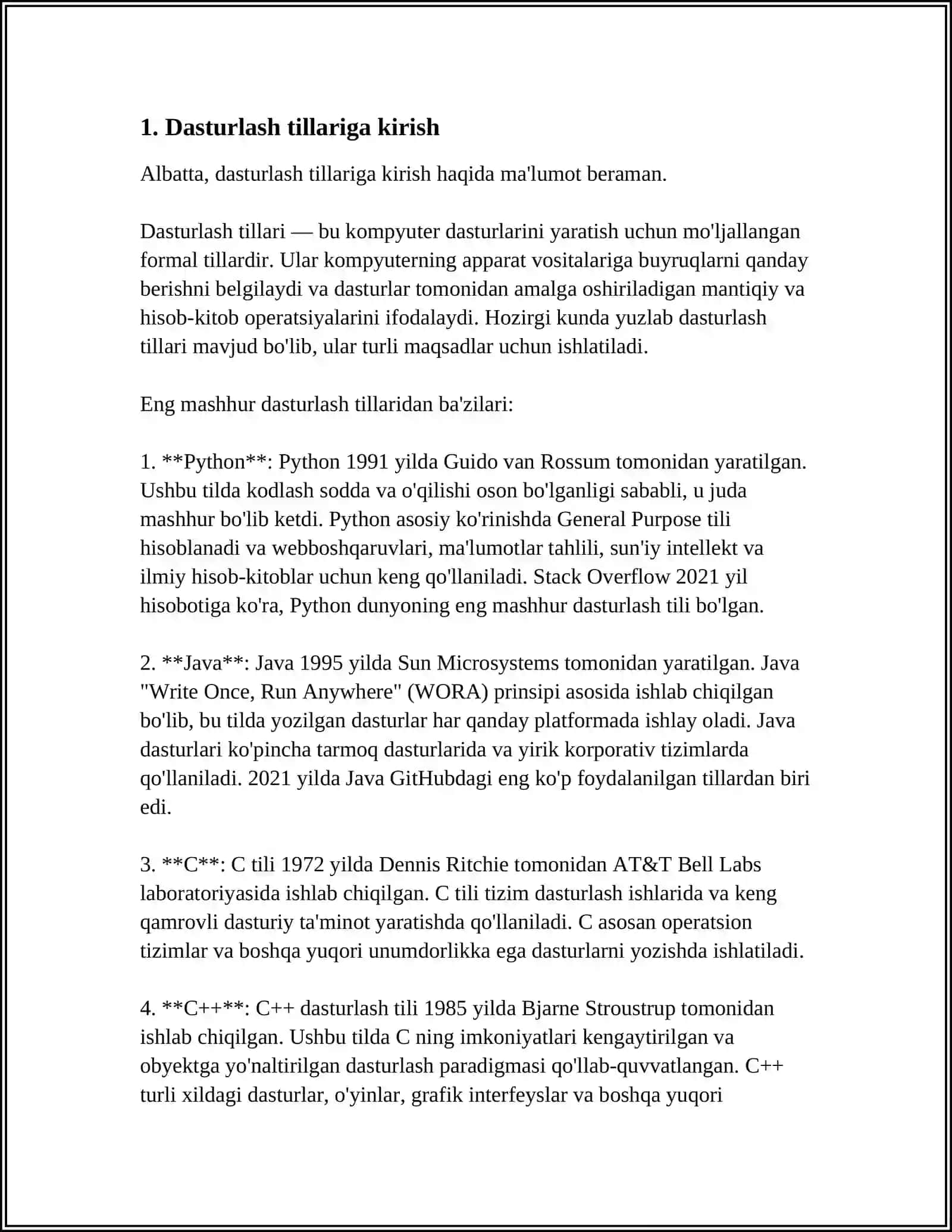DASTURLASH TILLARI BILLAN TANISHISH 3