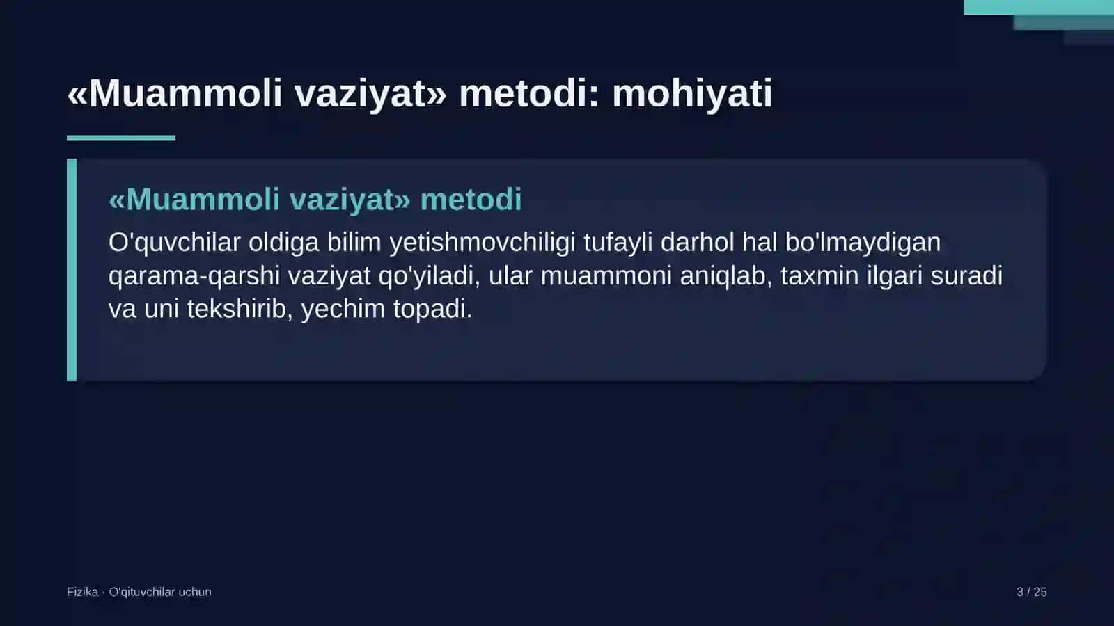 fizika darslarida muammoli vaziyat metodidan foydalanish 5425 3