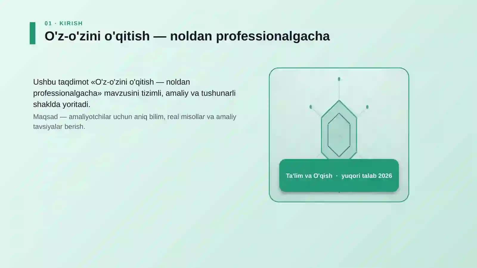 O'z-o'zini o'qitish — noldan professionalgacha 3