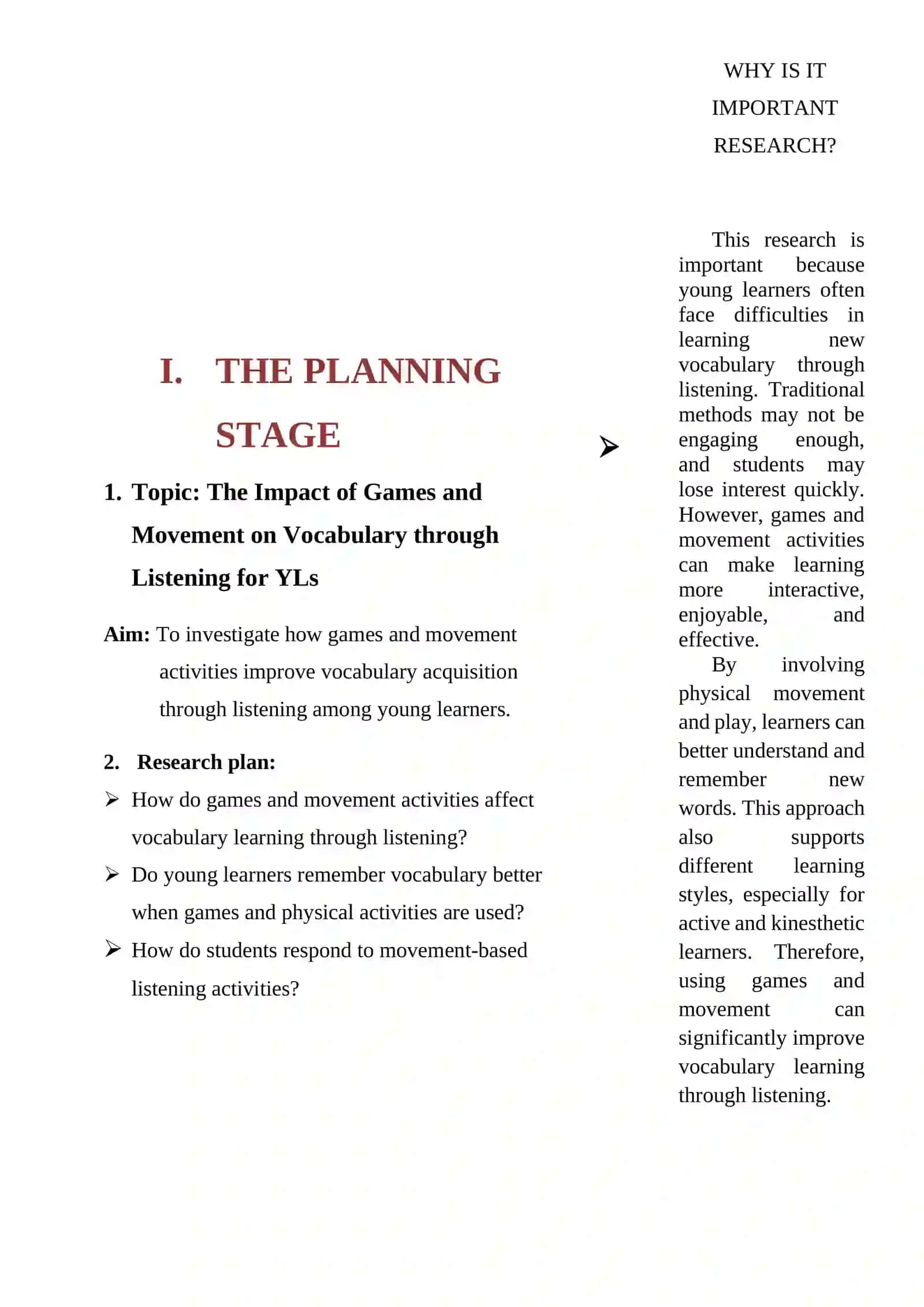 Chet tillarini oʻqitishning integrallashgan kursi fanidam mid-term action research 3