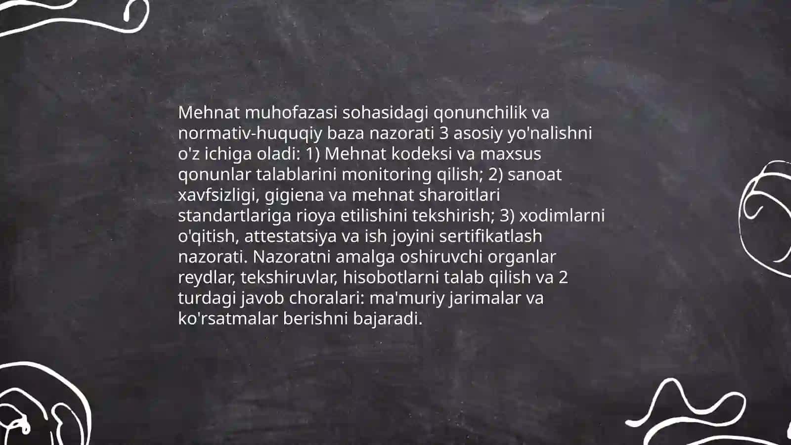 Mehnat muhofazasing huquqiy va tashkiliy asoslarini nazorat qiluvchi organlar 3