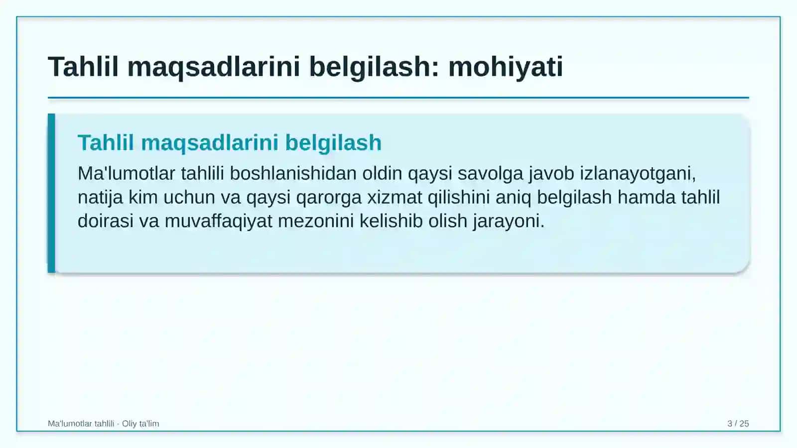 marosim xizmatlarida tahlil maqsadlarini belgilash 8214 3