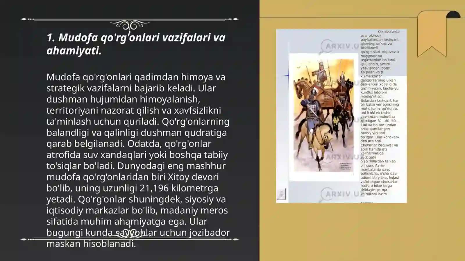 Mudofa qo'rg'onlari rivojlanishi va Ilk o'rta asrlardagi taraqqiyoti 3