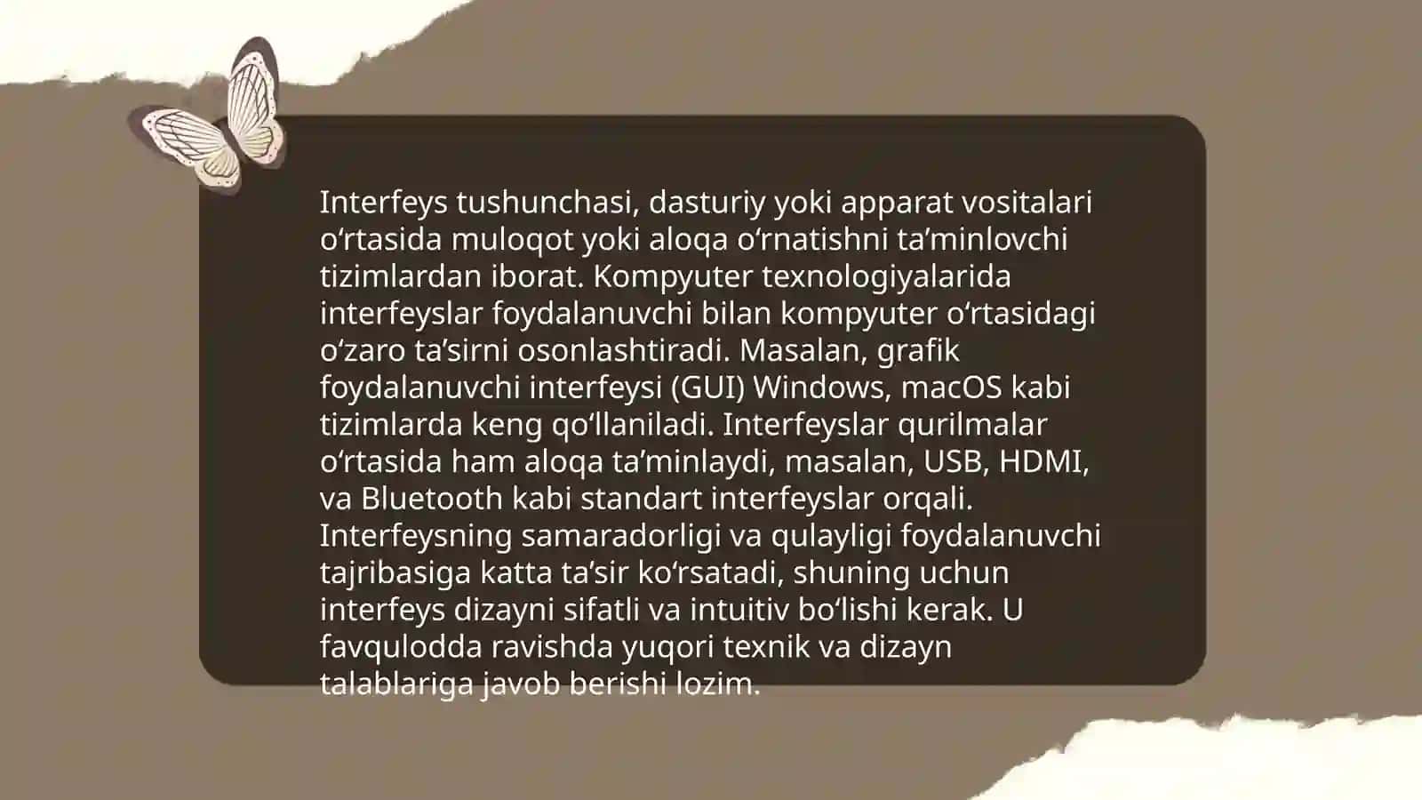 Interfeys asoslari 3