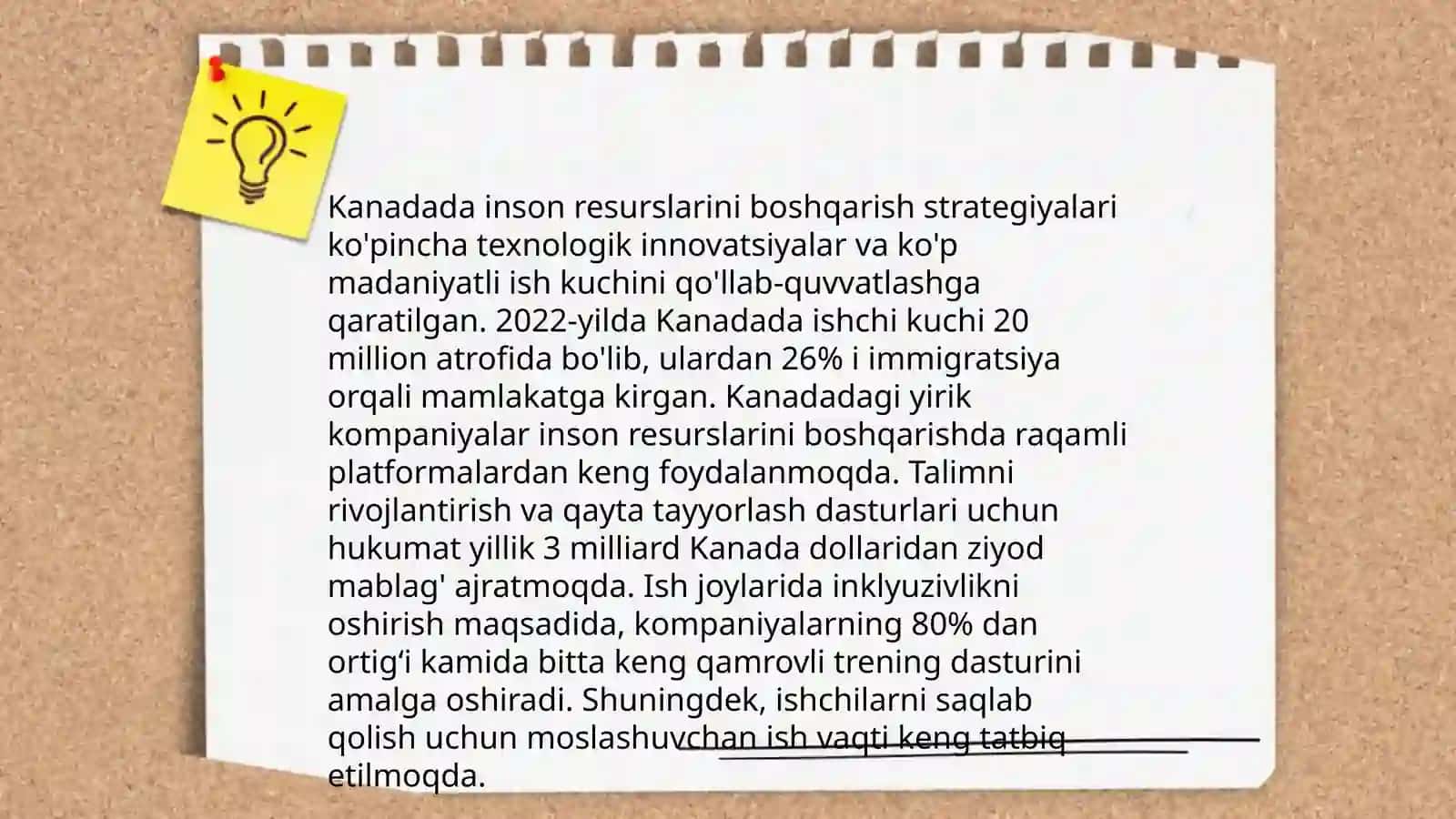 Inson resurslarini boshqarishning xorijiy tajribalari va undan o’zbekistonda foydalanish imkoniyatlari ( Kanada korxonalari misolida) 3