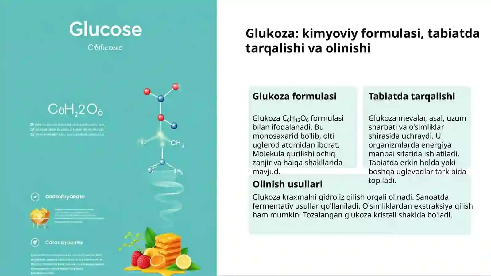 Monosaxaridlar: Monosaxaridlar va ularning xossalari 3