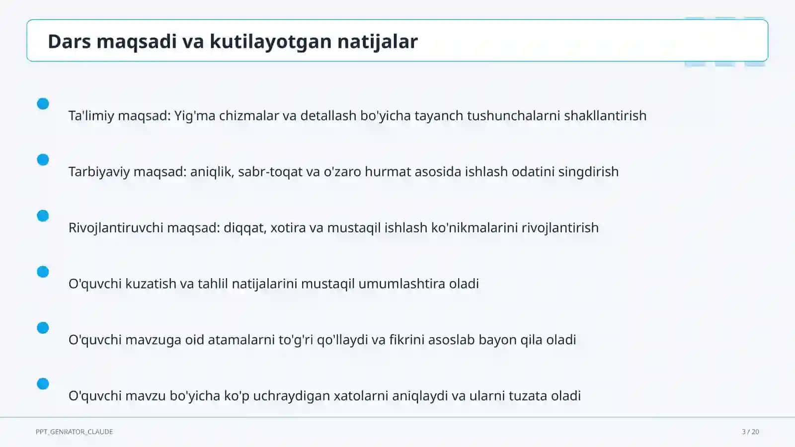 Yig'ma chizmalar va detallash (9-sinf) 3