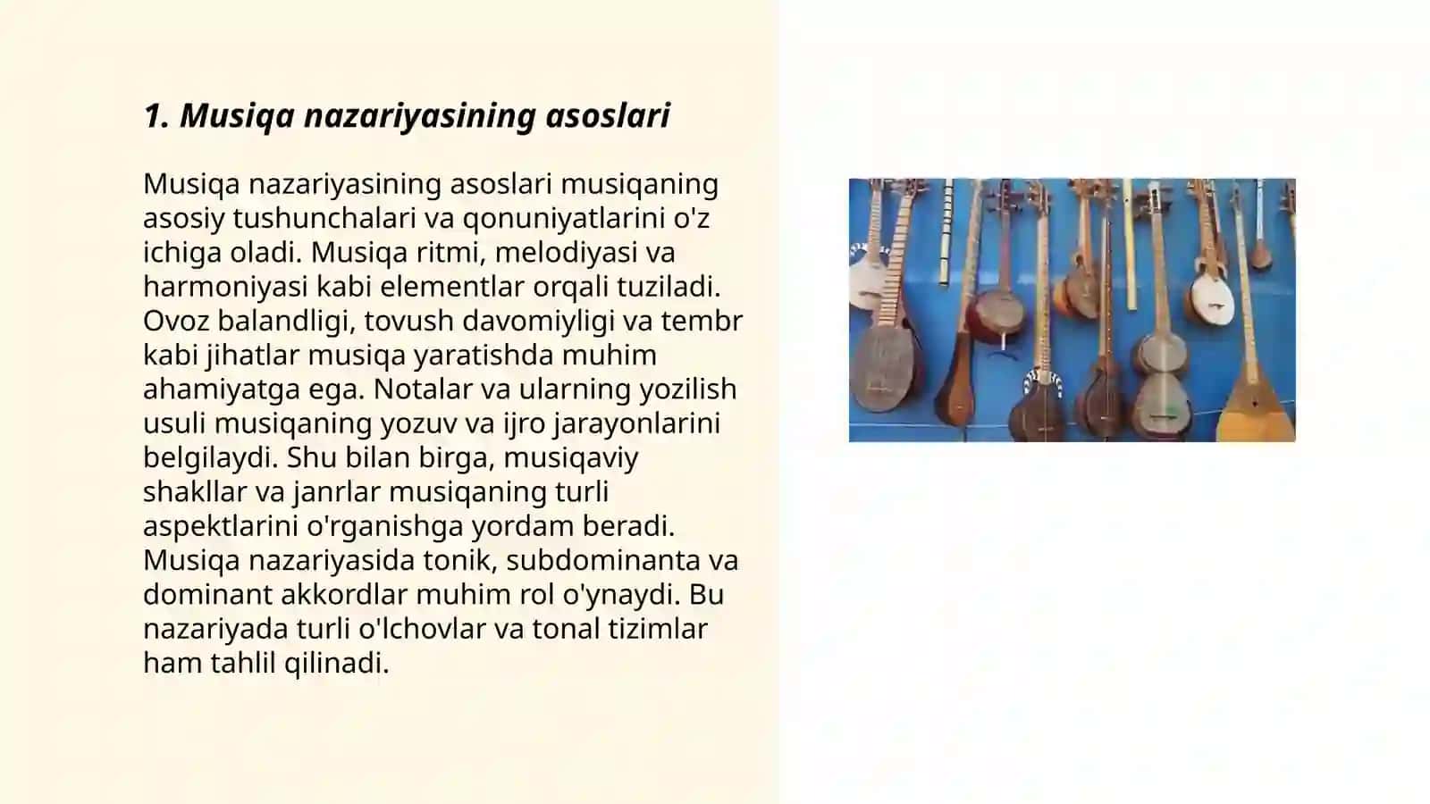 Musiqa nazariyasi.Uch tovushliklar va ularning aylanmasi. Madaminjonova Muhayyoxon 3
