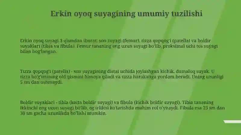 Erkin oyoq suyagi 3