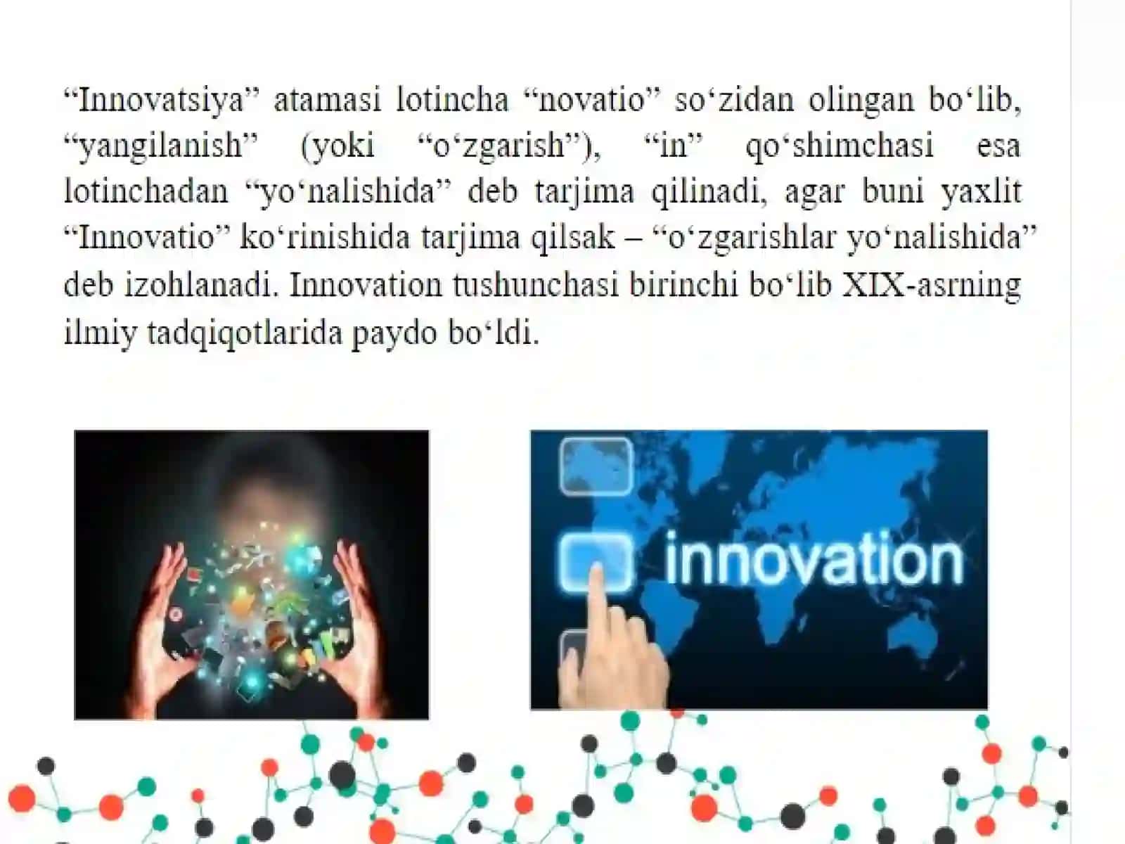 Innovatsion tushunchasi va ularga qaratilgan investitsiyalar 3