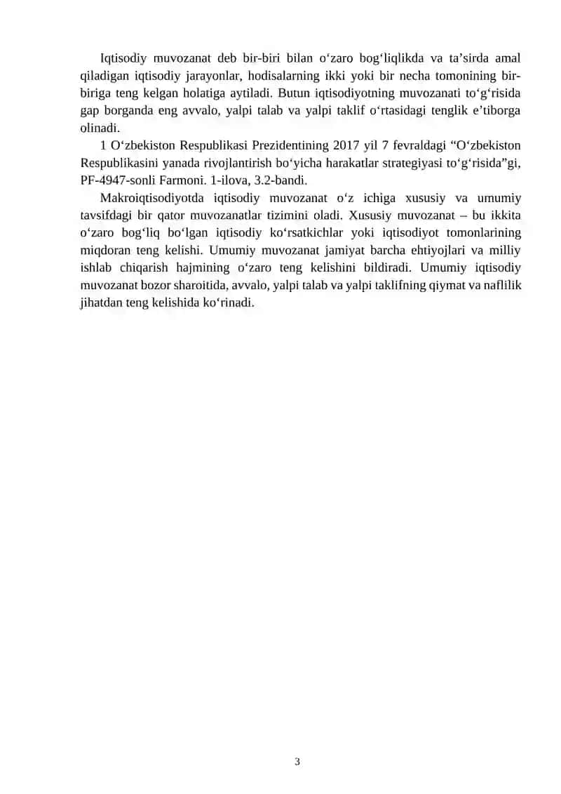 Iqtisodiyotdagi Tarkibiy O‘zgarishlar va uning iqtisodiy muvozanatga ta‘siri 3