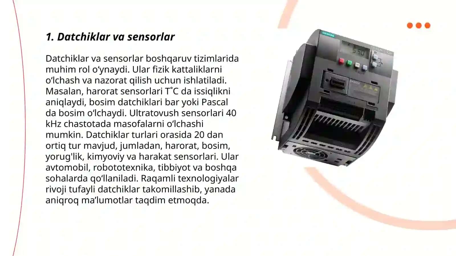 Datchiklar va sensorlar 3