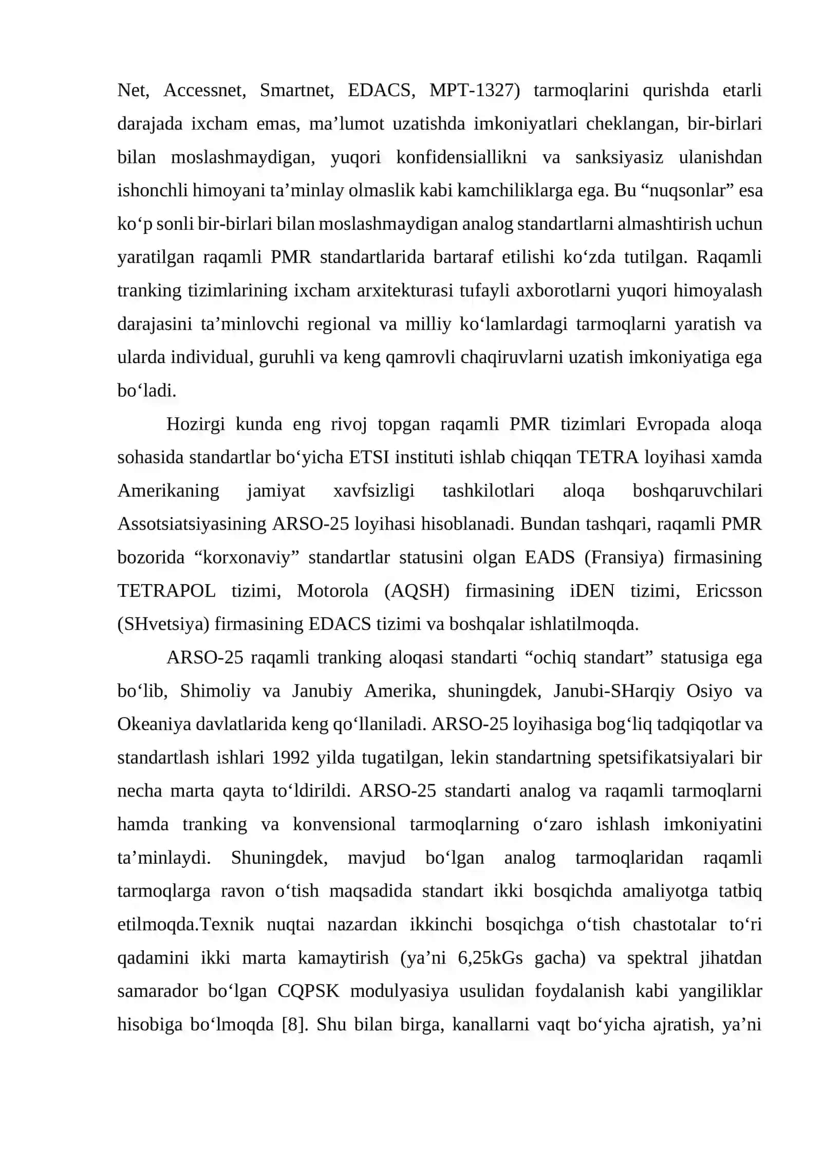 Harakatdagi Uyali Standartli Radio Aloqa Tizimlari 3