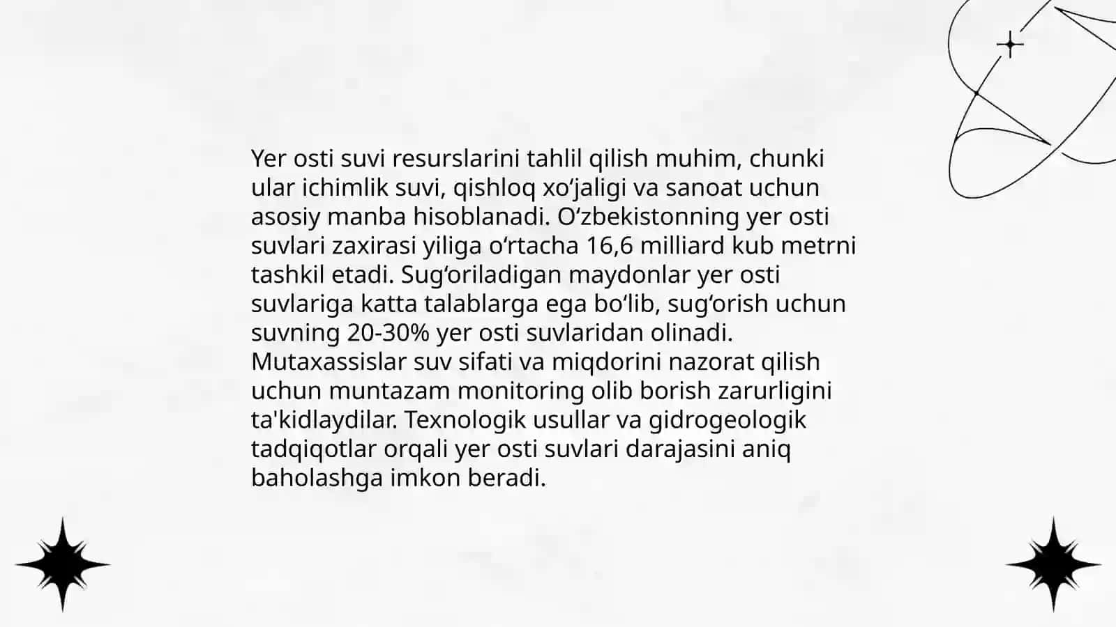 Yer osti suvlarini qurilishda foydalanish 3