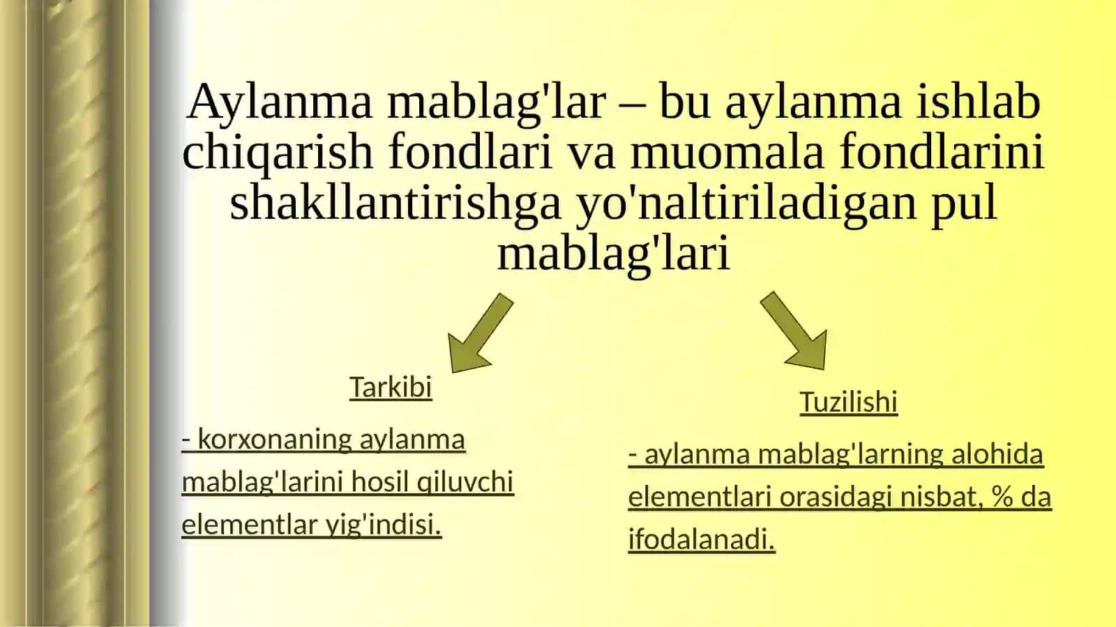 Iqtisodiyot - Aylanma mablag'lar 3