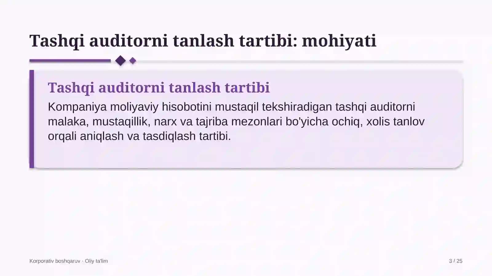 Kompyuter klublarida tashqi auditorni tanlash tartibi 3