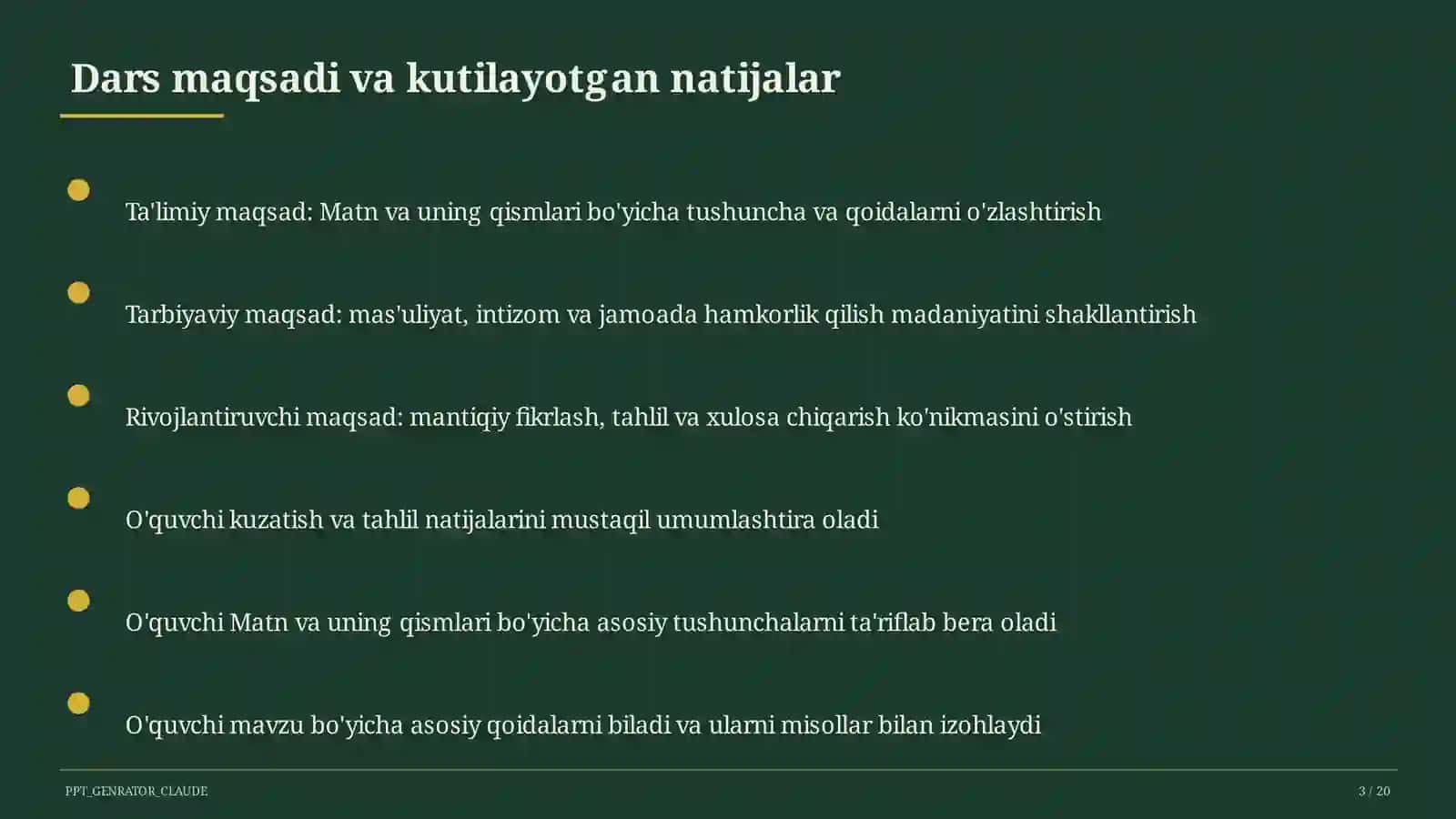 Matn va uning qismlari (3-sinf) 3