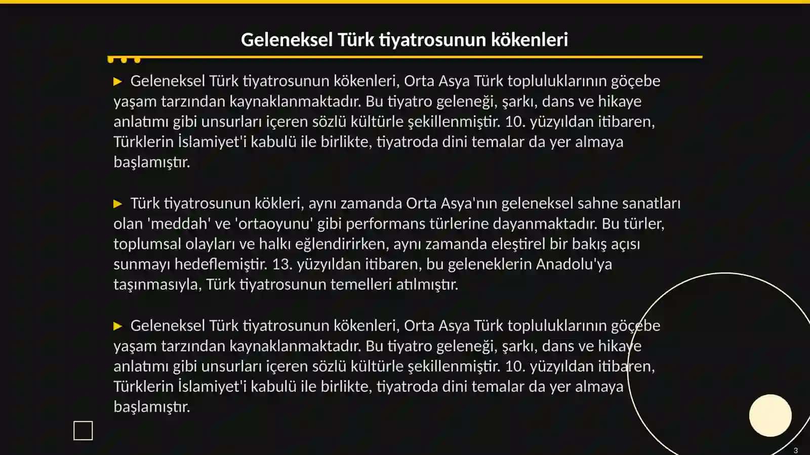 Geleneksel Türk tiyatrosu 3