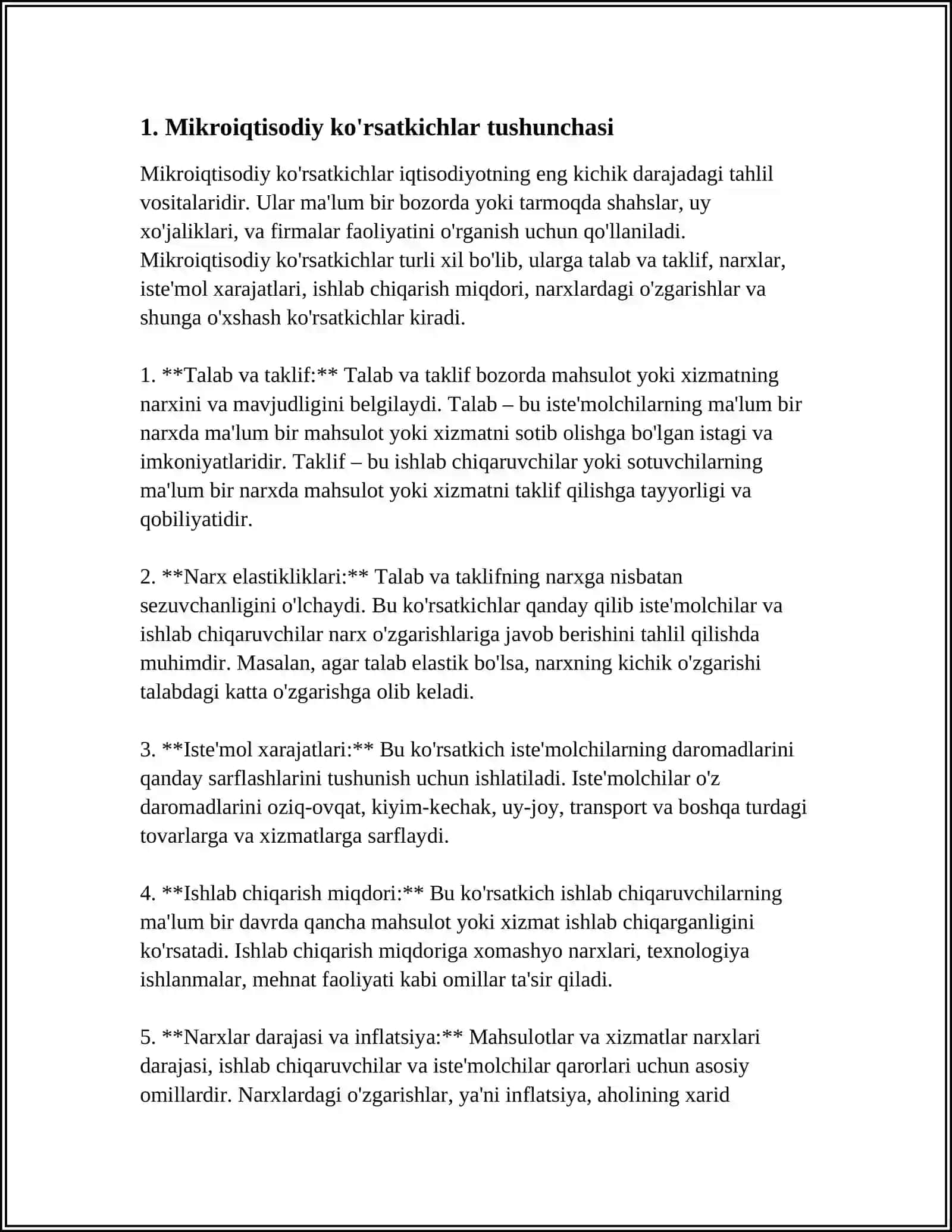MIKROIQTISODIY KORSATKICHLARNI HISOBLASH USLUBIYATI VA OZARO BOGLIQLIGI 3