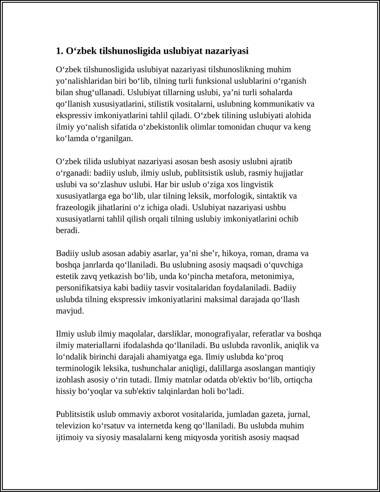 O‘zbek Tilshunosligida Uslubiyat 3