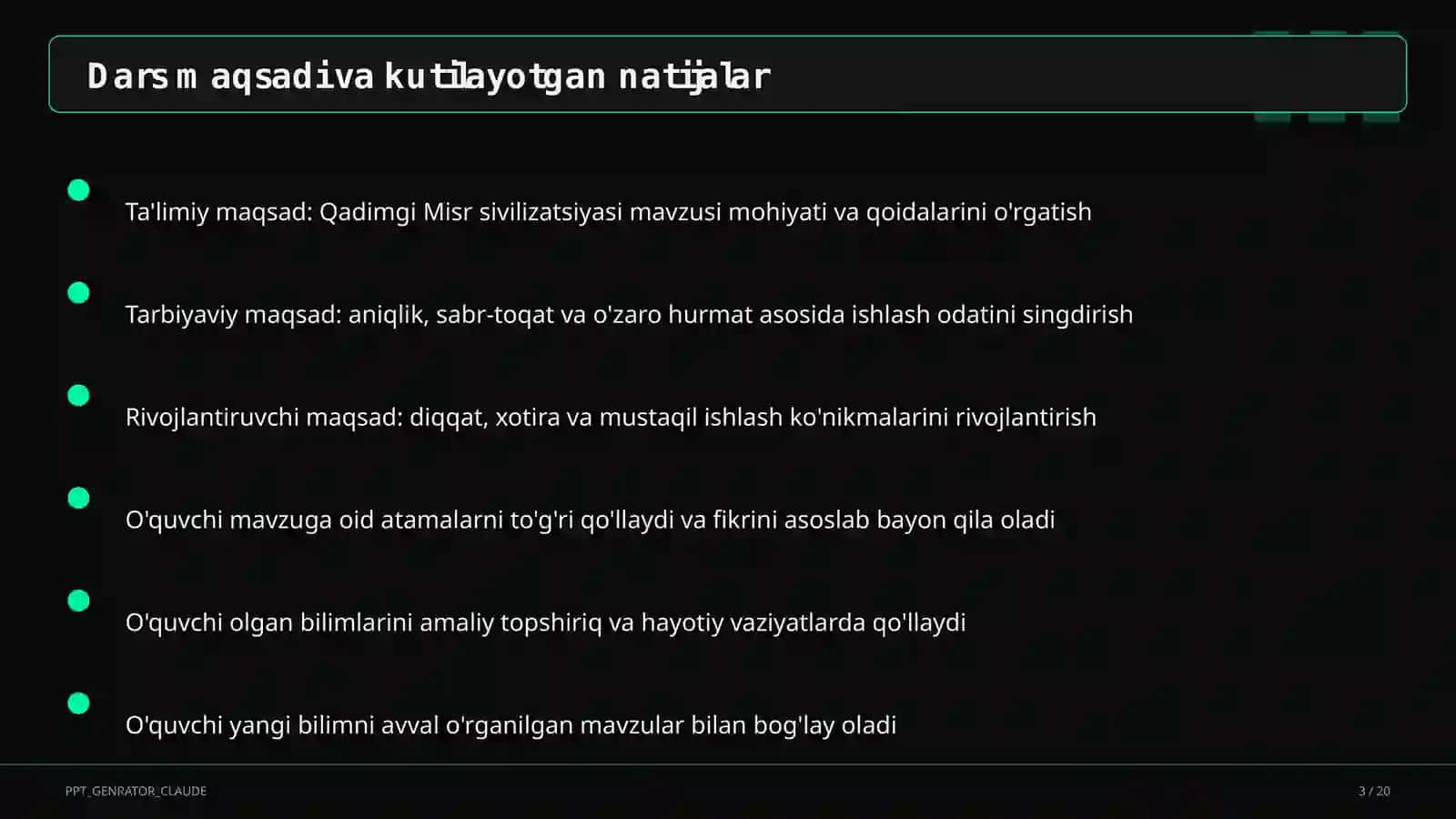 Qadimgi Misr sivilizatsiyasi (6-sinf) 3