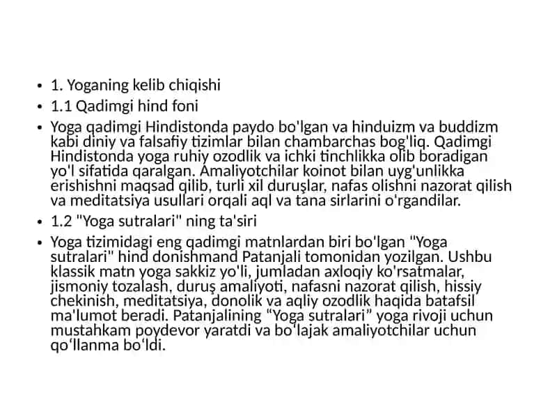 Yoga usuli kelib chiqishi va rivojlanishi 3