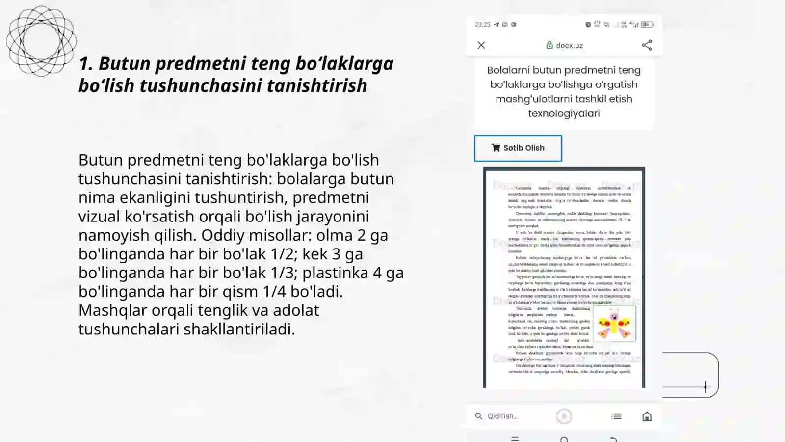 Butun Predmetni Teng Boʻlaklarga Boʻlish 3